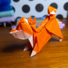Origami de un perro shiba inu